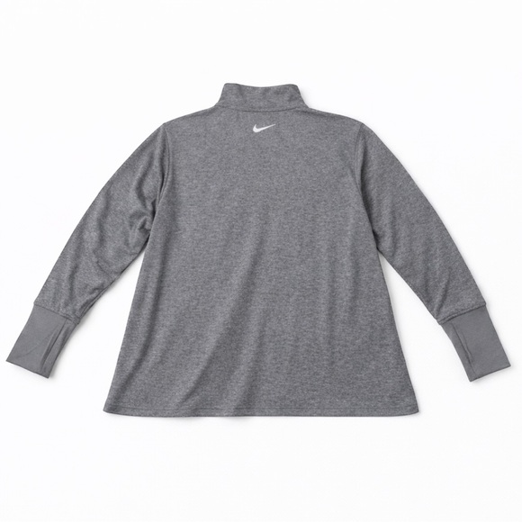 Nike Dri-Fit Plus Size 2X Quarter-Zip Pullover | Thumbholes | Gray Active Top - Picture 5 of 14